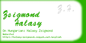 zsigmond halasy business card